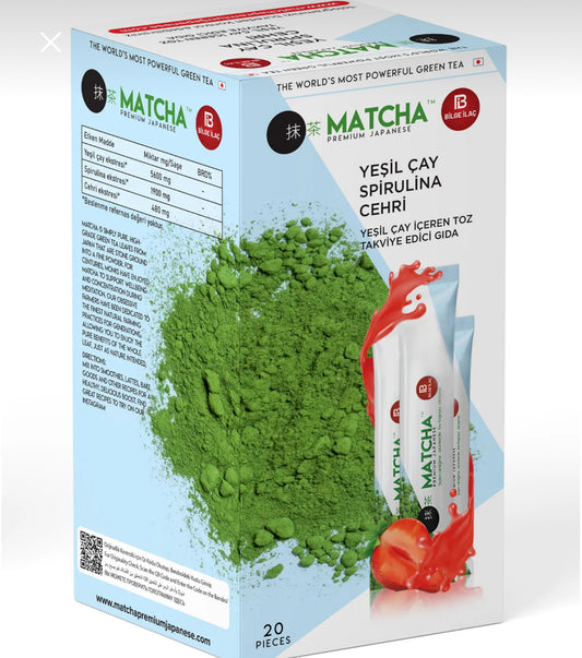 Thé détox Matcha Premium à la fraise